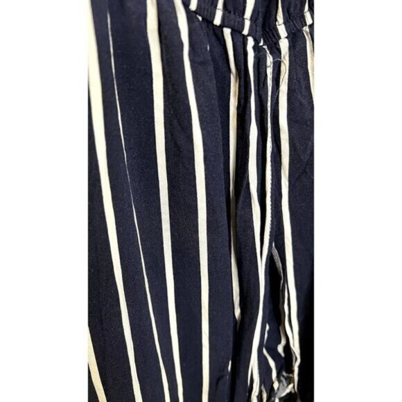 Ambiance Women's Striped Off the Shoulder Maxi Romper Wrap Dress - Picture 6 of 7